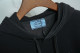 Men's autumn winter letter logo three-dimensional embroidered hoodie black V70