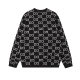 Men's Fall Winter Crew Neck Sweater Black 33808