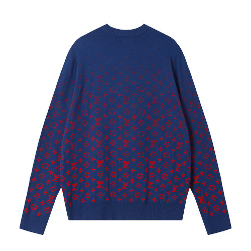 unisex casual Cotton jacquard Long sleeve round neck Sweater purple 33801-2