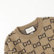 Men's Fall Winter Crew Neck Sweater Khaki 33808