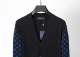 Men's casual Cotton jacquard Long sleeve Cardigan Sweater black 3019