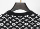 Men's casual Cotton jacquard Long sleeve round neck Sweater black 3036