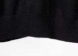 Men's casual Cotton jacquard Long sleeve round neck Sweater black 3012