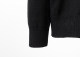 Men's casual Cotton jacquard Long sleeve round neck Sweater black 3029