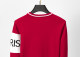 Men's casual classics Cotton jacquard Long sleeve round neck Sweater red 3005