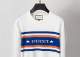 Men's casual Cotton jacquard Long sleeve round neck Sweater white 3056
