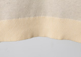Men's casual Cotton jacquard Long sleeve Cardigan Sweater apricot 3039