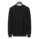 Men's casual Cotton jacquard Long sleeve Cardigan Sweater black 3020