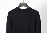 Men's casual Cotton jacquard Long sleeve Cardigan Sweater black 3020