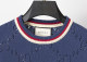 Men's casual Cotton jacquard Long sleeve round neck Sweater blue 3027