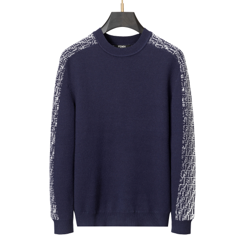 Men's casual Cotton jacquard Long sleeve Cardigan Sweater blue 3022