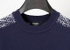 Men's casual Cotton jacquard Long sleeve Cardigan Sweater blue 3022