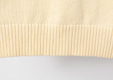 Men's casual Cotton jacquard Long sleeve Cardigan Sweater apricot 3034