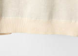 Men's casual Cotton jacquard Long sleeve Cardigan Sweater white 3026