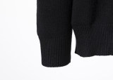 Men's casual Cotton jacquard Long sleeve Cardigan Sweater black 3020