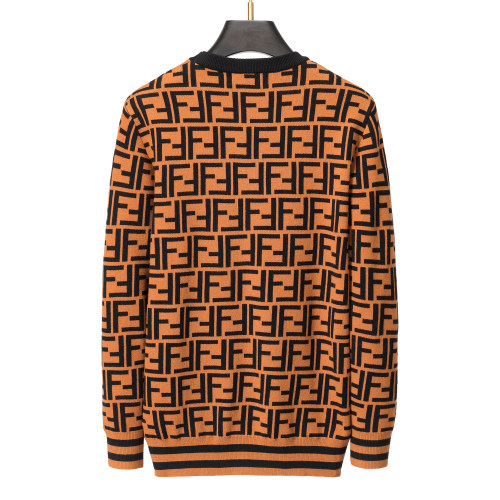Men's casual Cotton jacquard Long sleeve Cardigan Sweater brown 3030