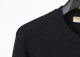 Men's casual Cotton jacquard Long sleeve round neck Sweater black 3015