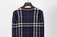 Men's casual Cotton jacquard Long sleeve round neck Sweater black 3016