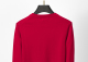 Men's casual Cotton stripe jacquard Long sleeve Cardigan Sweater red 3003