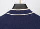 Men's casual Cotton jacquard Long sleeve Cardigan Sweater blue 3023