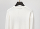 Men's casual Cotton jacquard Long sleeve round neck Sweater white 3014