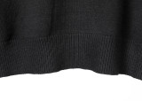 Men's casual Cotton jacquard Long sleeve Cardigan Sweater black 3020