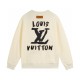 Men's casual Cotton Alphabet Print Long sleeve Sweater apricot