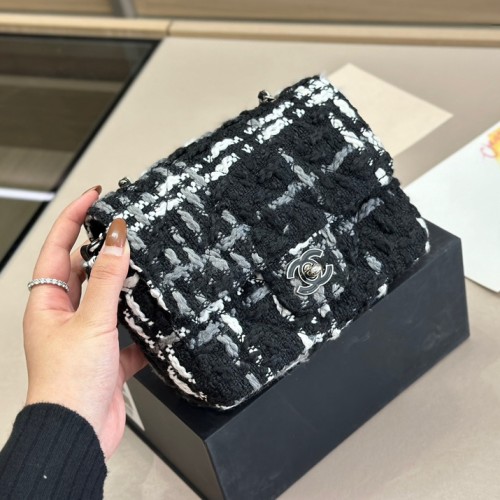 Women's original Checkered stitching  Flap Bag