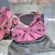 Women's original Le cagole Cowhide locomotive bag pink
