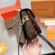 Women's original Pochette Metis Printed crossbody bag brown 25cmX19cm