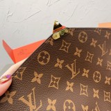 Women's original Pochette Metis Printed crossbody bag brown 25cmX19cm