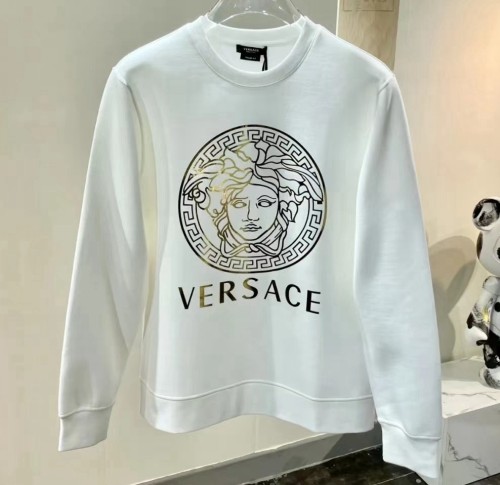 Men's casual Cotton Alphabet Print Long sleeve Sweater white