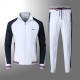 Men's casual Cotton embroidery Long sleeve Jacket Tracksuit Set 8378