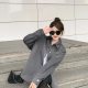 Autumn Winter women's casual Cotton Plush Long sleeve Jacket grey