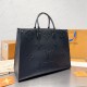 Women's original onthego Cowhide knurling handbag black 35cm