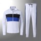 Men's casual Cotton embroidery Long sleeve Jacket Tracksuit Set 2023