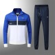 Men's casual Cotton embroidery Long sleeve Jacket Tracksuit Set 8210