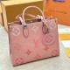 Women's original onthego Cowhide handbag pink 35cm