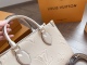 Women's original onthego Cowhide knurling handbag white 25cm