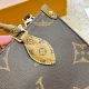 Women's original onthego Cowhide knurling handbag brown 25cm