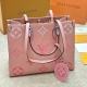 Women's original onthego Cowhide handbag pink 35cm