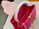Women's original Taurillon Cowhide handbag pink 28cm