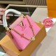 Women's original Taurillon Cowhide handbag pink 20cm