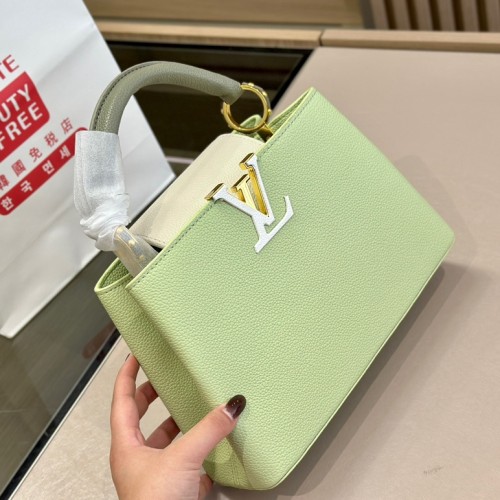 Women's original Taurillon Cowhide handbag light green