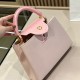 Women's original Taurillon Cowhide handbag Light Pink
