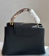 Women's original Capucines Cowhide handbag black 27cmx20cm
