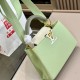Women's original Taurillon Cowhide handbag light green