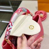 Women's original Taurillon Cowhide handbag pink