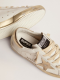 Super-Star sneakers with gold sparkle foxing and metal stud lettering