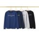 Men's casual Cottonembroidery Plush Long sleeve round neck Sweatshirt black 1878